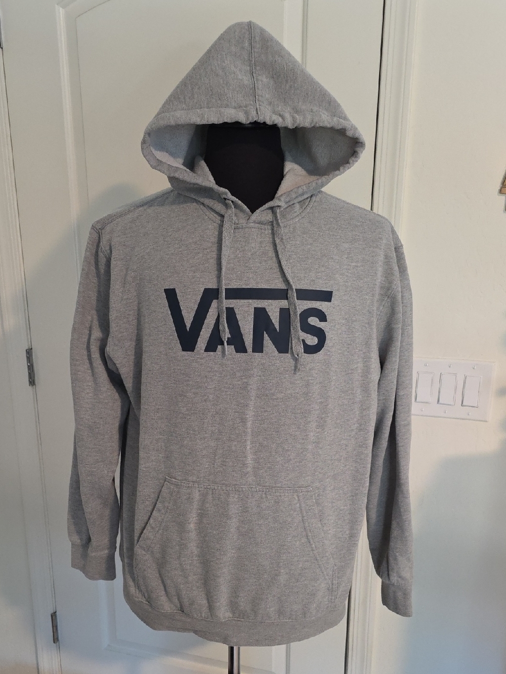 Vans Gray Hoodie with Navy Logo